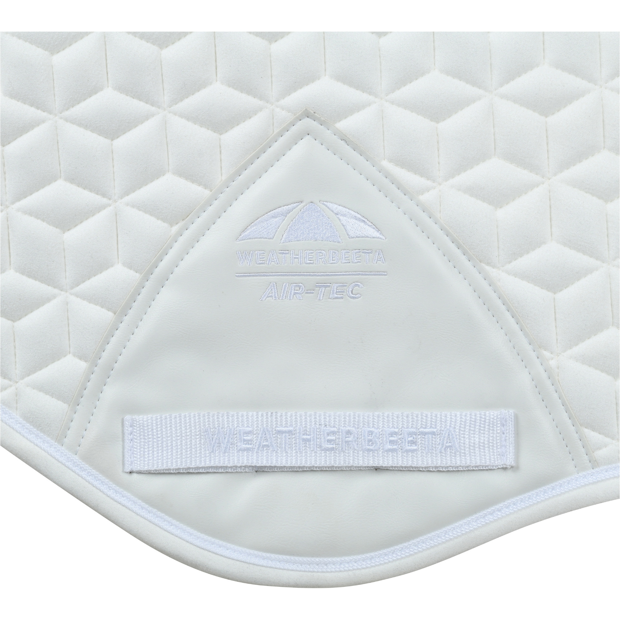 2026 WeatherBeeta Suede Elite Air-Tec Jump Shaped Saddle Pad 1030347007 - White